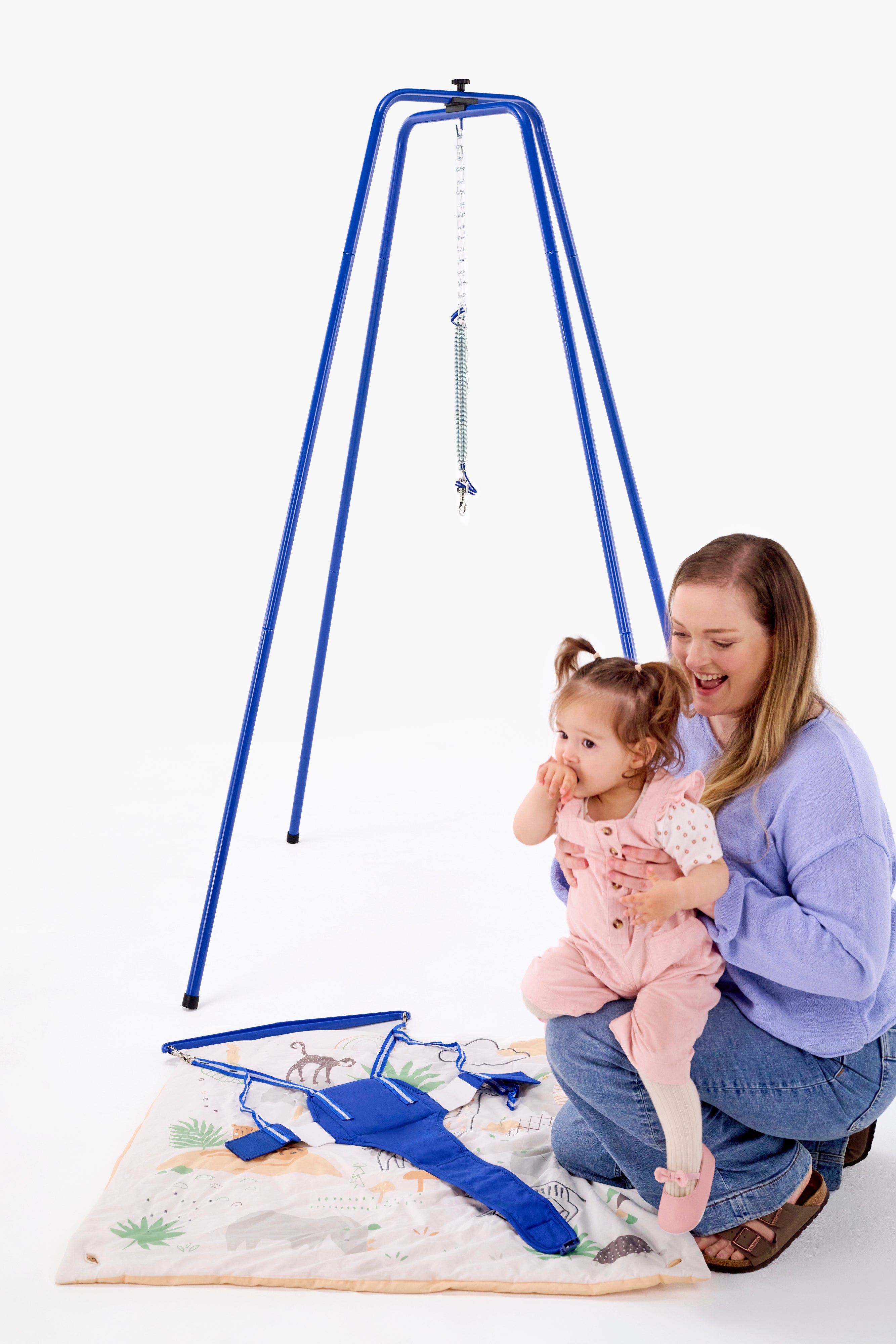 Jolly Jumper ベビージム スタンド付き Jolly Jumper ICONIC Doorway Baby Jumper (Grey), Indoor